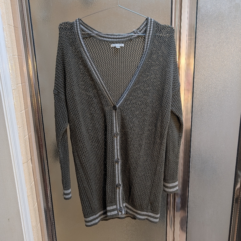 American Eagle Outfitters Olive Green Button-Up Cardigan